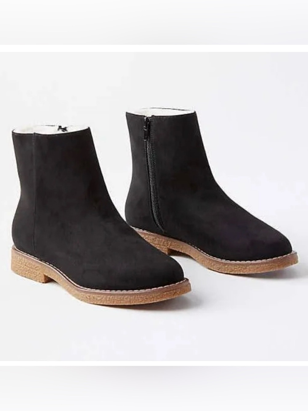 LOFT Women’s Faux Fur Side Zip Booties. - Picture 1 of 6